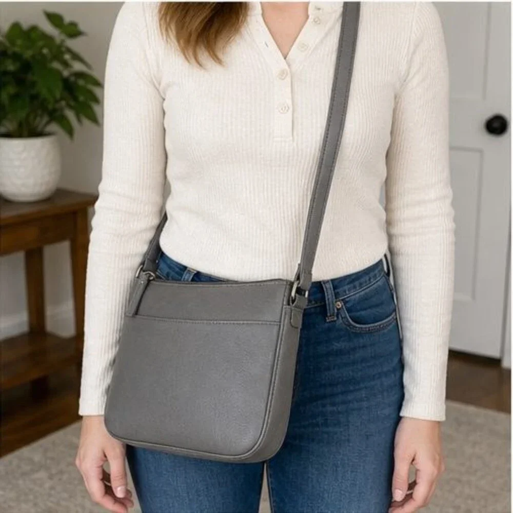 Olive Suede Crossbody Bag